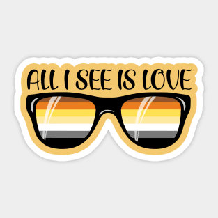 Bear Pride Sunglasses - Love Sticker